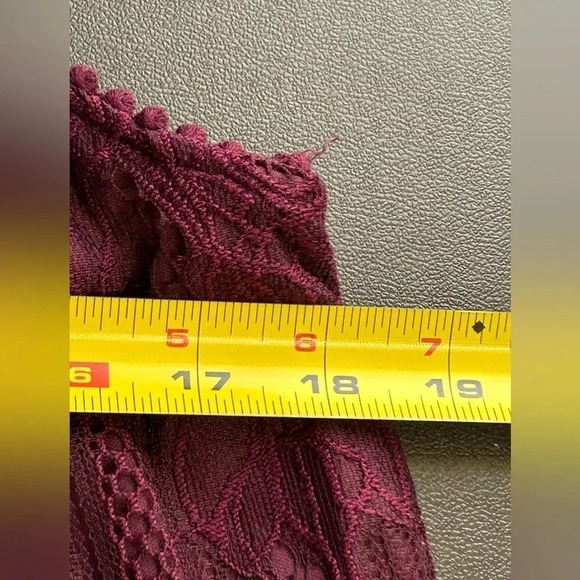 Mi a mi Women’s Small Burgundy Lace Dress Wedding High Neckline Coquette‎ Y2K - Picture 8 of 15